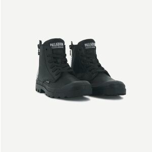 Palladium Black Lace-Up Ankle Boots
